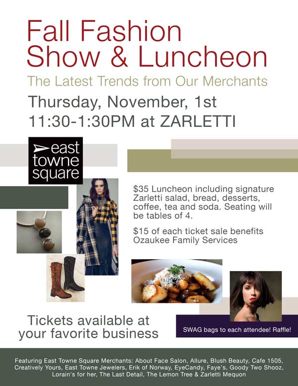 Fall Fashion Show Luncheon East Towne Square 2018 | East Towne Jewelers | Mequon WI