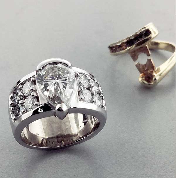 Custom Diamond Ring Made with Stones from Old Mounting East Towne Jewelers Mequon WI