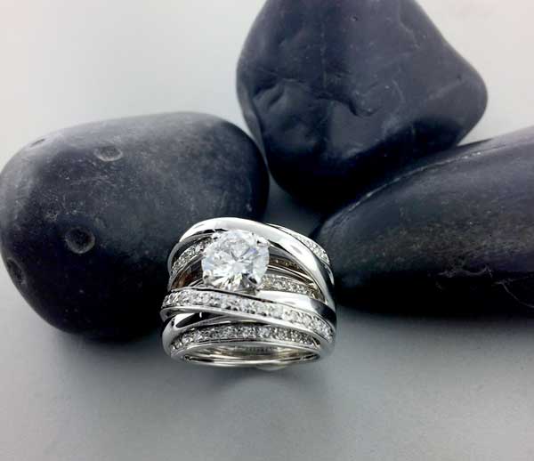 Diamond from old ring used to make new ring East Towne Jewelers Mequon WI
